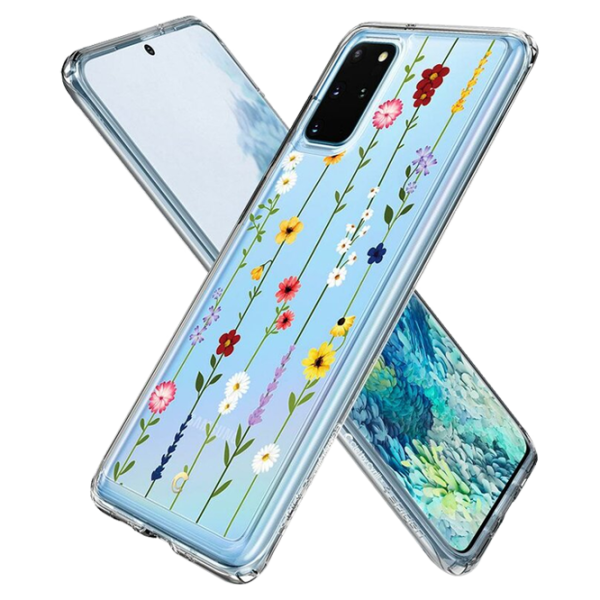 Husă pentru smartphone Samsung Galaxy S20 Spigen/ Back/ TPU/ Flowers Transparent photo 4