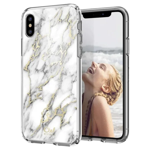Husă pentru smartphone Apple iPhone XS Spigen/ Back/ TPU/ Marble White photo 5 Husă pentru smartphone Apple iPhone XS Spigen/ Back/ TPU/ Marble White photo 5
