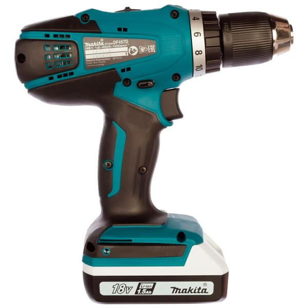 Дрель-шуруповерт Makita DF457DWE 1400 об/мин photo 2