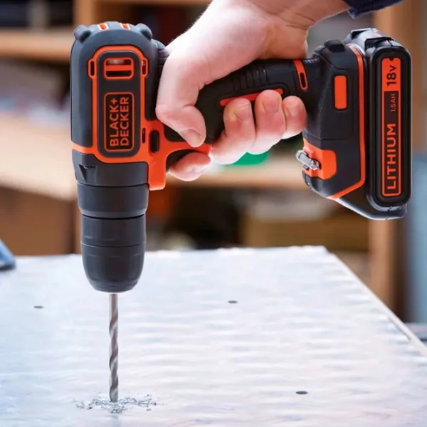 Дрель-шуруповерт Black&Decker BDCHD18KB 1400 об/ мин photo 5