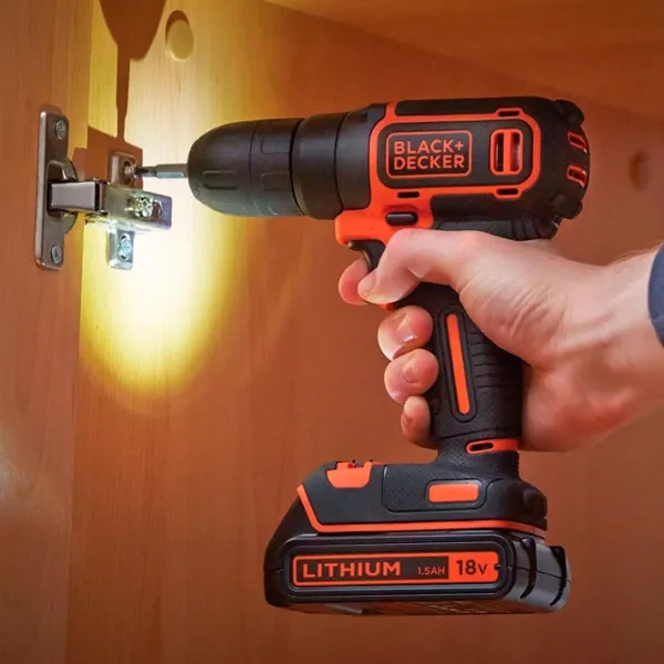 Дрель-шуруповерт Black&Decker BDCHD18KB 1400 об/ мин photo 6