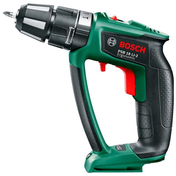 Mașină de găurit si inșurubat Bosch PSR 18 LI-2 Ergonomic 1400 rot/ min photo 3