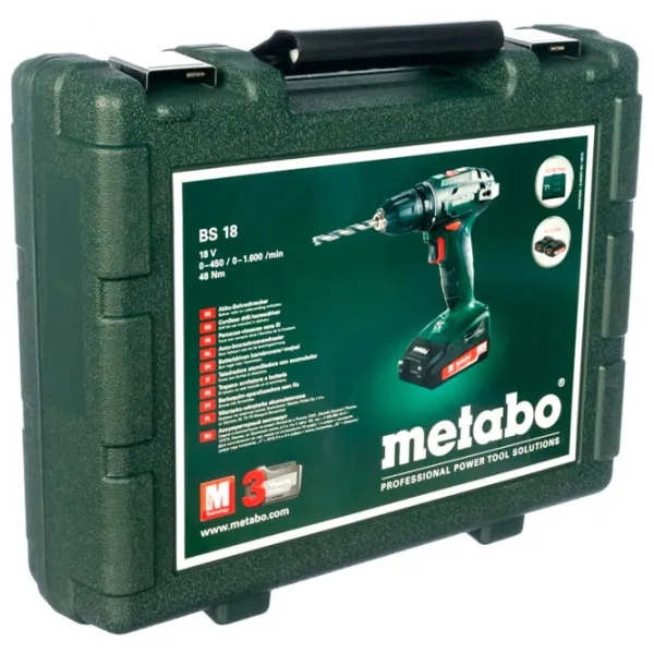 Дрель-шуруповерт Metabo BS 18 (602207500) 450 об/мин photo 6