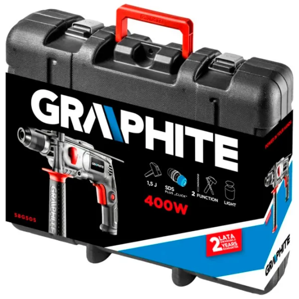 Ciocan rotopercutor Graphite 58G505 400 W / Gray photo 6 Ciocan rotopercutor Graphite 58G505 400 W / Gray photo 6