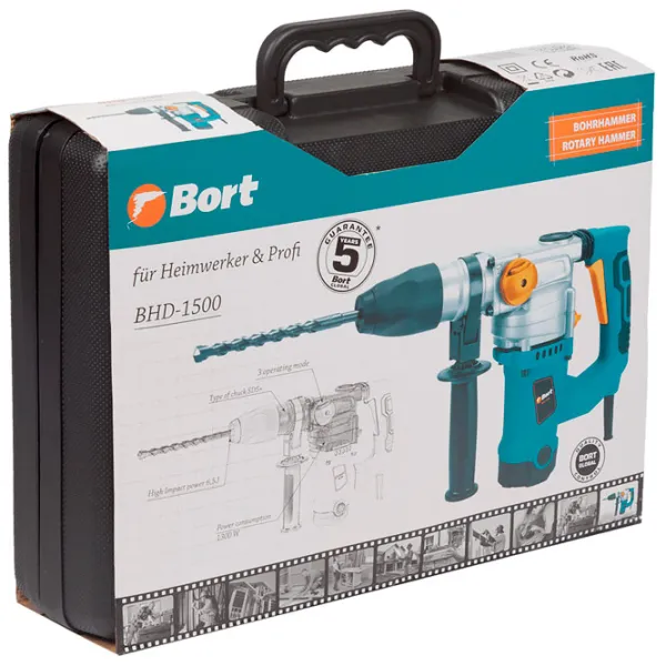 Ciocan rotopercutor Bort BHD-1500 1500 W photo 4