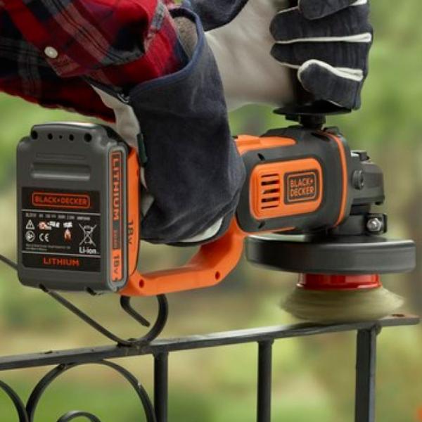 Шлифовальная машина Black&Decker BCG720M1 Li-Ion Угловая photo 4