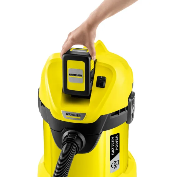 Aspirator industrial KARCHER WD 3 Battery 1000 W / Yellow photo 3