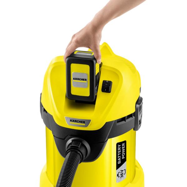 Aspirator industrial KARCHER WD 3 Battery 1000 W / Yellow photo 3