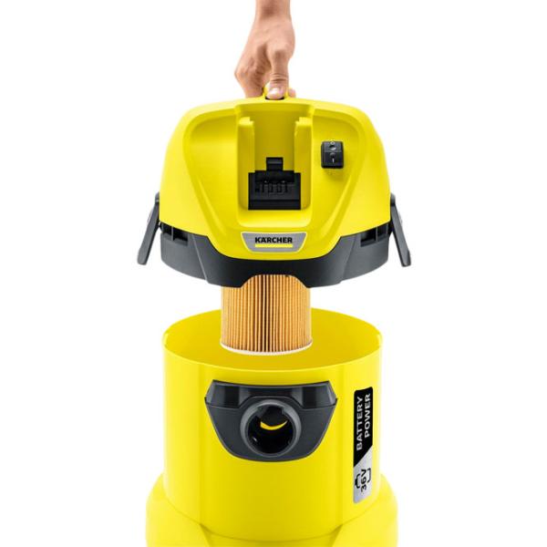Aspirator industrial KARCHER WD 3 Battery 1000 W / Yellow photo 4