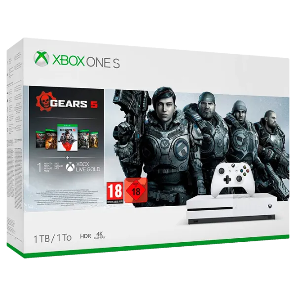 Microsoft Xbox One S + Gears 5  / Белый photo 4