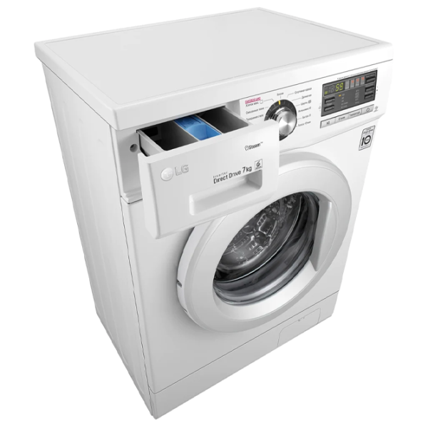 Стиральная машина LG F1296HDS0 Direct Drive/Steam/6 Motion DD/7 кг/Белый photo 8 Стиральная машина LG F1296HDS0 Direct Drive/Steam/6 Motion DD/7 кг/Белый photo 8