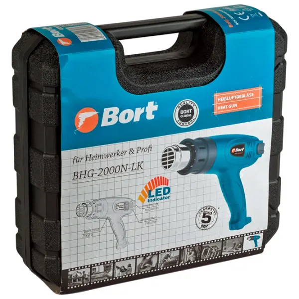 Suflantă de aer cald Bort BHG-2000N-LK 2000 W photo 5
