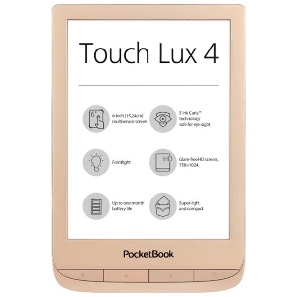 eReaders Pocketbook 627 Touch Lux 4 6"/ E-Ink Carta/ 8 ГБ/ Золотой photo 6 eReaders Pocketbook 627 Touch Lux 4 6"/ E-Ink Carta/ 8 ГБ/ Золотой photo 6