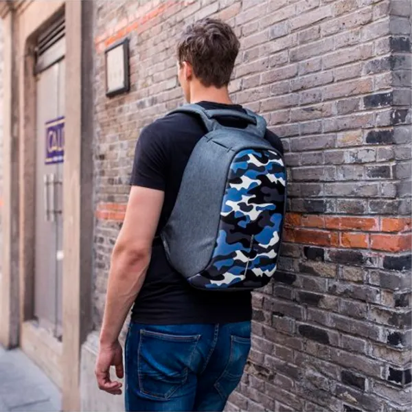 Rucsac pentru laptop XD-Design Bobby Compact anti-theft 14"/ Camouflage Blue/ 17 l photo 7 Rucsac pentru laptop XD-Design Bobby Compact anti-theft 14"/ Camouflage Blue/ 17 l photo 7