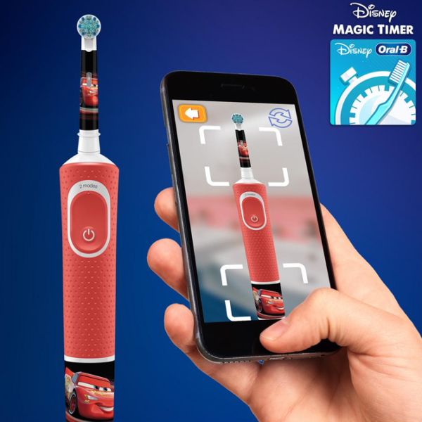 Periuță de dinți electrică Braun D100.413.2K Cars 2D/ Red photo 4 Periuță de dinți electrică Braun D100.413.2K Cars 2D/ Red photo 4