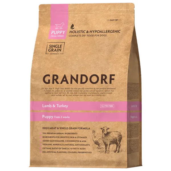 Hrană pentru câini uscată Grandorf Dog Puppy 3 kg/ Curcan photo 1 Hrană pentru câini uscată Grandorf Dog Puppy 3 kg/ Curcan photo 1