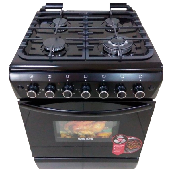 Плита Wolser WL-60602 BGE Turbo Газовая/ Black photo 1