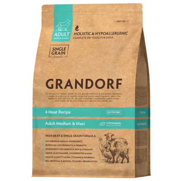 Hrană pentru câini uscată Grandorf Dog Medium & Maxi 3 kg/ Carne photo 1 Hrană pentru câini uscată Grandorf Dog Medium & Maxi 3 kg/ Carne photo 1