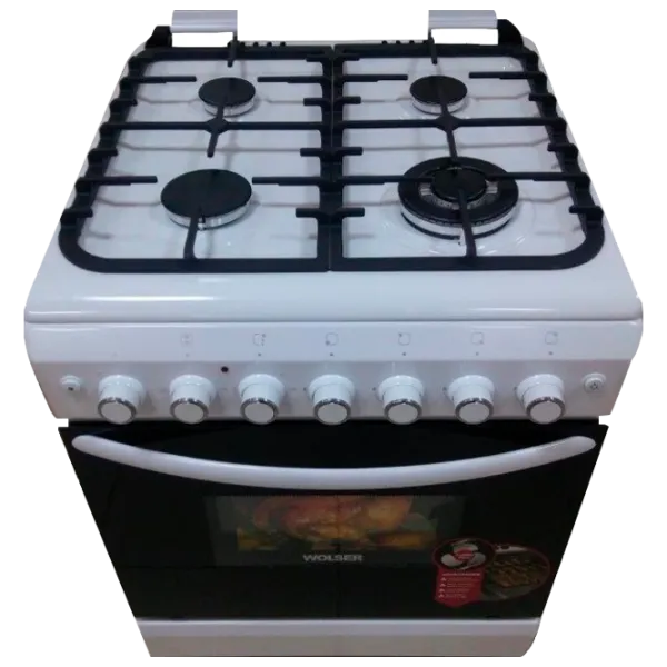 Плита Wolser WL-60602 WGE Turbo Газовая/ White photo 1