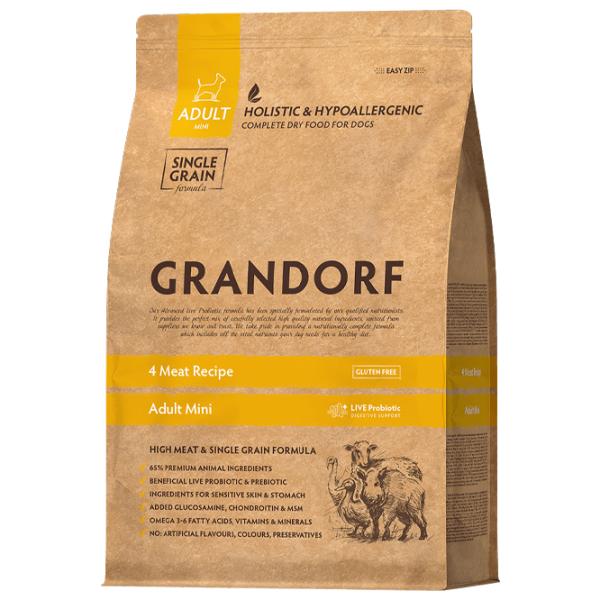 Hrană pentru câini uscată Grandorf 4 Meat Mini 1 kg/ Carne photo 1 Hrană pentru câini uscată Grandorf 4 Meat Mini 1 kg/ Carne photo 1