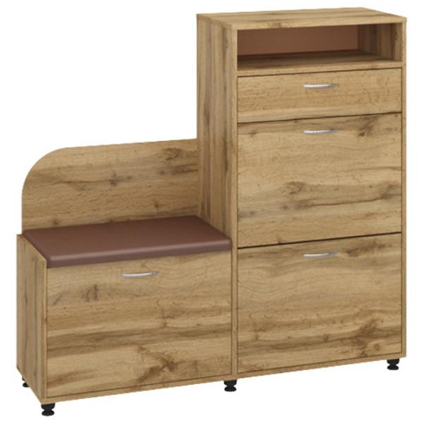 Dulap pentru încălțăminte Pehotin B-5 113.5 x 118.4 x 35.6/ Stejar Tahoe/ Stejar Tahoe photo 1 Dulap pentru încălțăminte Pehotin B-5 113.5 x 118.4 x 35.6/ Stejar Tahoe/ Stejar Tahoe photo 1