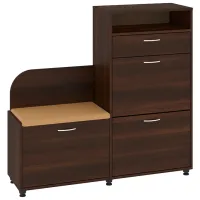 Dulap pentru încălțăminte Pehotin B-5 113.5 x 118.4 x 35.6/ Nuc/ Nuc