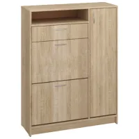 Dulap pentru încălțăminte Pehotin T-5 117 x 90 x 32.5/ Stejar Sonoma/ Stejar Sonoma
