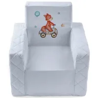 Fotoliu pentru copii Albero Mio Basic Print 2 ani/ Grey