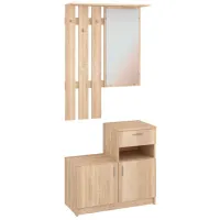 Cuier cu oglindă Pehotin Ivona PAL/ Stejar Sonoma