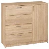 Comodă Pehotin К-4+1 90 x 100 x 38/ PAL/ Stejar Sonoma