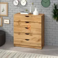 Comodă Pehotin К-5 eco 90 x 80 x 38/ PAL/ Nuc photo 2