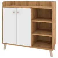 Comodă Pehotin К-2 retro 96 x 100 x 40/ PVC/ Stejar taho - Alb