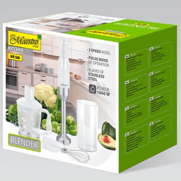 Blender de mână Maestro MR-568 1000 W / White photo 7