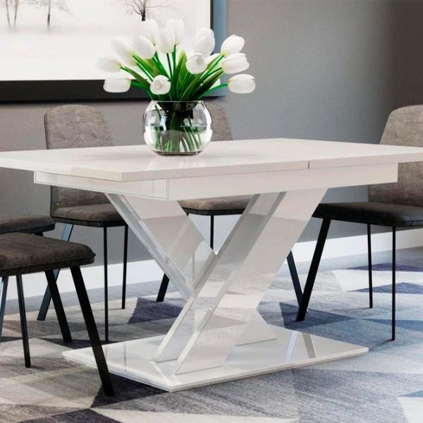 Кухонный стол раскладной Prospero Bronx White Gloss ДСП/ Белый photo 3