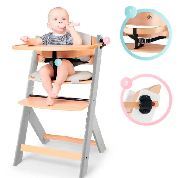 Scaun de masă KinderKraft Enock (KHENOC0PGRY0000) 36 luni/ Gray photo 6