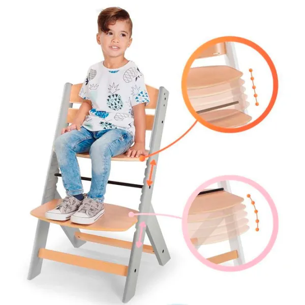 Scaun de masă KinderKraft Enock (KHENOC0PGRY0000) 36 luni/ Gray photo 7