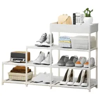 Etajeră pentru încălțăminte Xenos Stairs 62 x 94 x 21.5/ White/ White