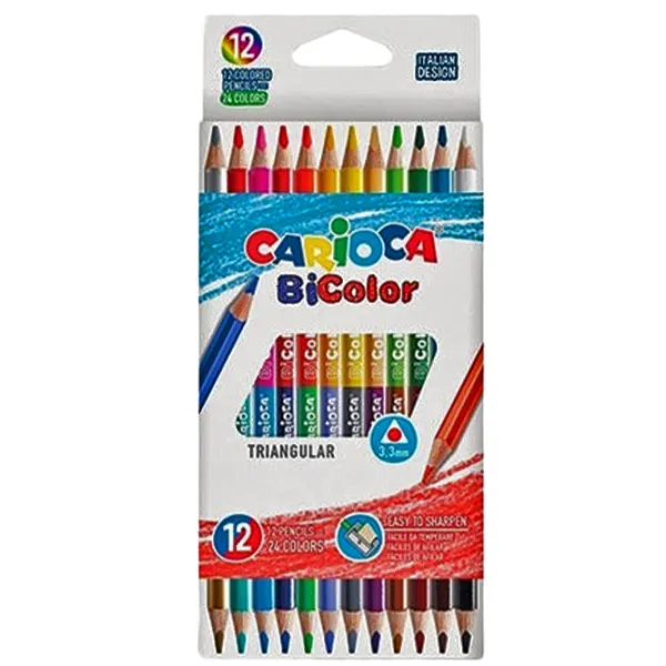 Creioane Carioca BiColor Colorate/ 24 photo 1