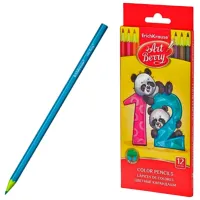 Карандаши ErichKrause ArtBerry Wood Free Разноцветные/ 12