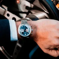 Ceas de mână pentru bărbați Edox 08202 3BU BUIN Mecanic/ 41 mm photo 4