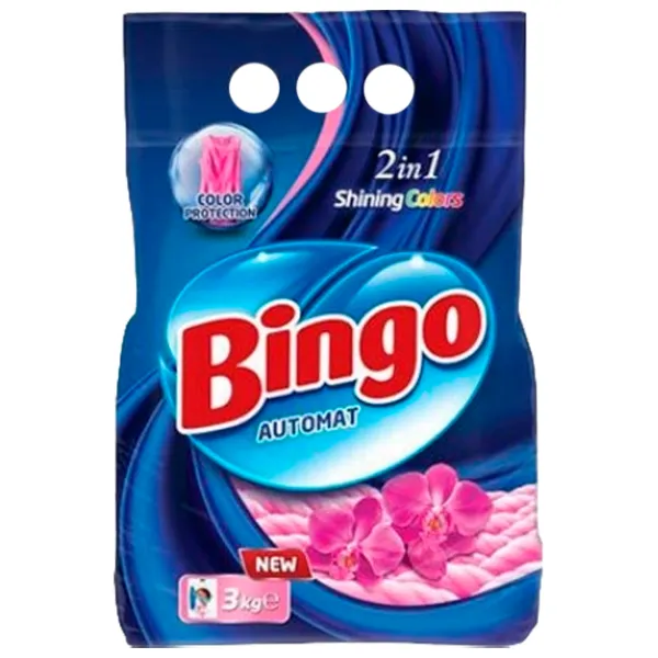 Detergent Bingo Shining colors 3 kg  Număr spălări: 30 photo 1