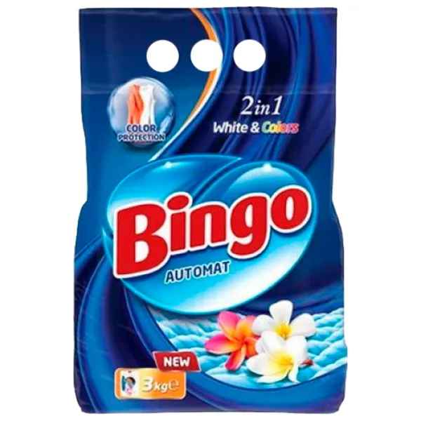 Detergent Bingo White & Colors 3 kg  Număr spălări: 30 photo 1