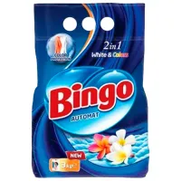 Моющее средство Bingo White & Colors 3 кг  Количество стирок: 30