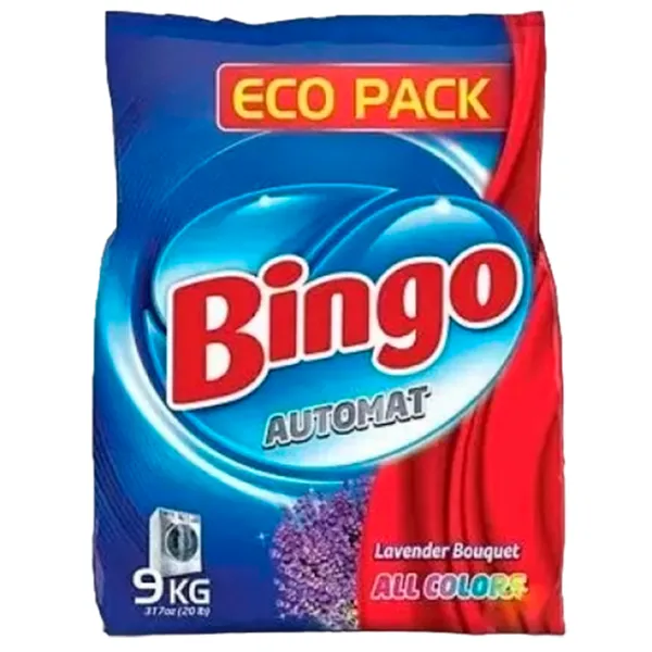 Detergent Bingo All Colors Lavanda 9 kg  Număr spălări: 90 photo 1 Detergent Bingo All Colors Lavanda 9 kg  Număr spălări: 90 photo 1