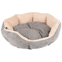 Кровать для собаки Flamingo ZUPO OCTAGONAL Плюш/ Grey