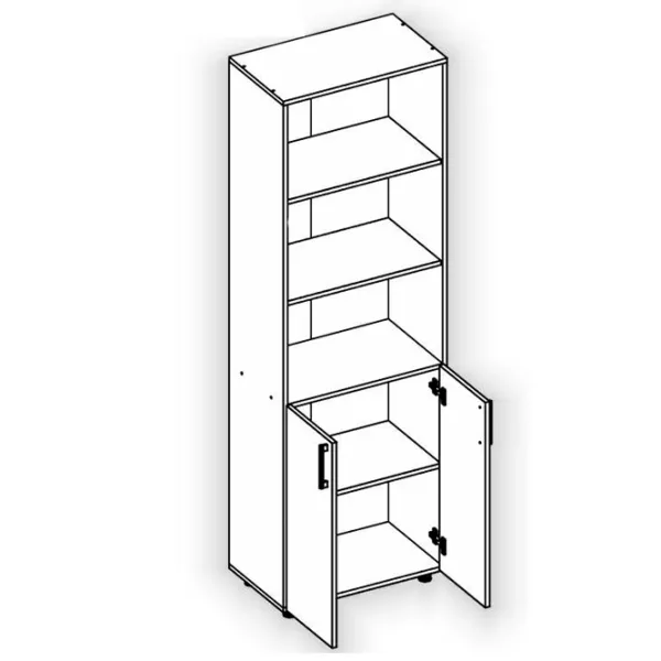 Dulap Pehotin ШД-5 188.6 x 60 x 36.6/ LPAL/ Nuc Închis photo 2