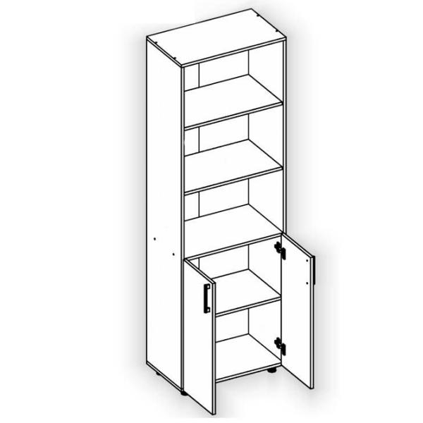 Dulap Pehotin ШД-5 188.6 x 60 x 36.6/ LPAL/ Nuc Închis photo 2