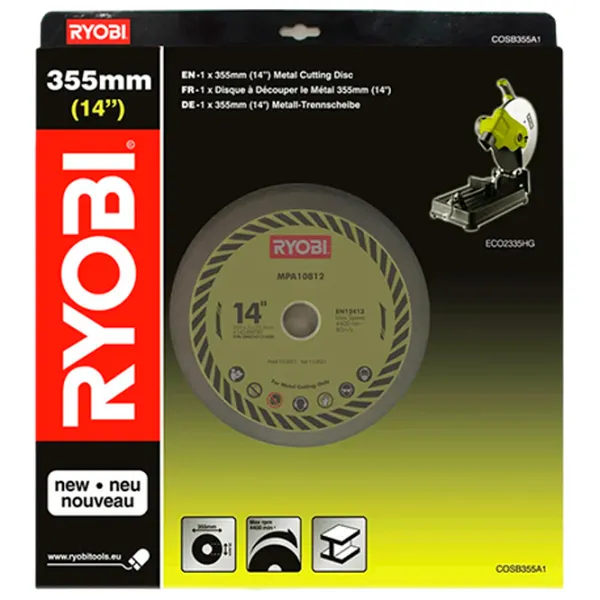 Круг отрезной Ryobi COSB355A1  photo 2 Круг отрезной Ryobi COSB355A1  photo 2