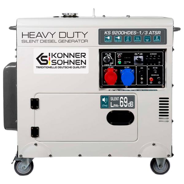 Генератор Könner & Söhnen KS9200HDES-1 230/ 400 В Дизель/ 7.5 кВт photo 1