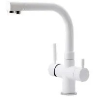 Смеситель для кухни Hoff 4301W Однорычажный/ поворотный/ Латунь/ White